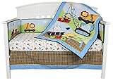 Under Construction 4 Piece Baby Crib Bedding Set with Bumper by Riegel by Riegel
