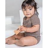(ベイビーバグズ) Babybugz ベビー・赤ちゃん用 エンベロープネック 半袖ボディースーツ ロンパース スリープスーツ ベビー肌着 パジャマ (3-6か月) (モカ)