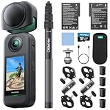 AKASO 360 オートバイキット 256GB SDカード付き 360度カメラ-アクションカメラ 5.7K360度動画 72MP360度写真 新型1/2インチ48MPセンサー 360度水平維持 360° スーパースムース 安定化機能 AI編集 見えない自撮り棒 2.29" タッチスクリーン 長時間バッテリー