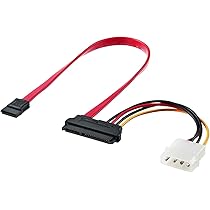 Amazon.co.jp: サンワサプライ 一体型SATAケーブル(0.3m) TK