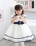 M.Z.L　子供ドレス 女の子ドレス キッズドレス フラワードレス 花柄 結婚式 発表会　エレガント ガール (110cm)