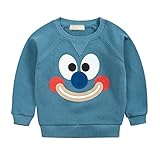 PANCY 子供服 春秋 長袖 Tシャツ トレーナー 丸い襟 キッズ 男の子 女の子 ベビー 子供 おしゃれ カジュアル ファッション 可愛い 笑顔柄 3色
