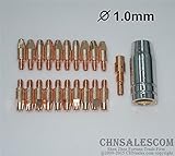 CHNsalescom 22 PCS MB 25AK MIG / MAG溶接ガンコンタクトチップ140.0242ガスノズルチップホルダ