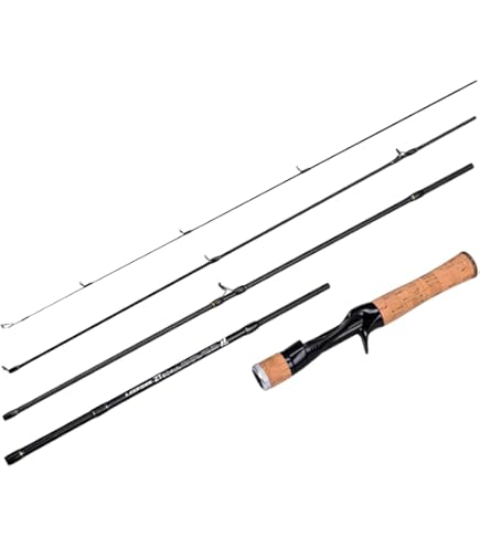 Amazon | 6.4フィート (1.95m) スピニング パックロッド 4ピース