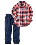 カーターズ Carter's トップス ＆ ジョガーパンツ 2点セット 2-Piece Button-Front Top & Poplin Jogger Set 3M (55-61cm) [並行輸入品