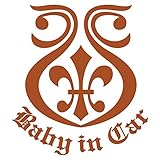 imoninn BABY in car ステッカー　【パッケージ版】　No.08　ユリ紋章　（茶色）