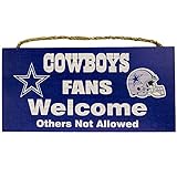 NFLダラス・カウボーイズ12 " x 6 "ファンWelcome OthersできませんWood Sign