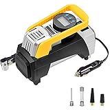 Mookis車用空気入れ、 エアコンプレッサー デジタル表示 LEDライト付き　 DC12V シガーソケット接続式 ３種類アダプターノズル付き/自動車 /バイク /ボール/ 浮き輪 レジャー用品