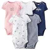 カーターズ Carter's 2015年秋冬最新作 女の子用レトロなキュートワンちゃん 半袖 ボディースーツ 5枚セット 犬柄 ロンパース 出産祝い カバ... [並行輸入品]