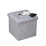 EPCTEK 収納ベンチ 収納スツール チェア 折たたみ ベンチ オットマン 応接チェア 収納ボックス コンパクト スペース活用 一人暮らし 引っ越し祝い（Sサイズ グレー）