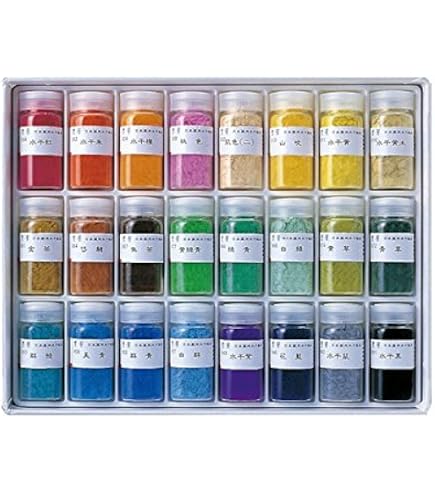 Amazon | ナカガワ胡粉 水干絵の具 20ml 12色セット ボトル入 | 絵具 通販