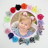 Domybestベビーヘアクリップ ヘアピン 子供　フラワー 花 20色セットベビーヘアアクセサリー カラフル 女の子 クリップ 前髪クリップ 髪留め 髪飾り こども 子供 キッズ お宮参り 誕生日 