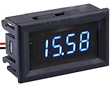 Yeeco 4 Digit 0.36 DC 3.50V-30.00V Blue LED Display 3-Wire Digital Voltmeter Car Volt Panel Meter Vo