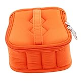 Prawey（TM） ケース化粧品収納ボックスを運ぶバッグダブルジッパーオイルを旅行するための5月10日/ 15mlのエッセンシャルオイルのための16グリルバッグIC877420
