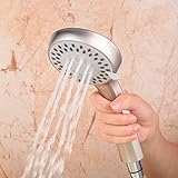 Hiendure ABS樹脂 ニッケル シャワー シャワーヘッド 節水 ハンドヘルドシャワー,ブラケットとホース付き
