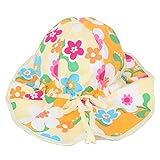 Ruideng かわいい赤ちゃんハスの葉両面ハット大つば太陽の帽子 (Yellow)