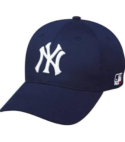 New York Yankees Adjustable Hat - '47 Brand Pinstripe MVP Cap, White/Navy Blue