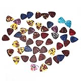 Yibuy マルチカラー 1 Set of 50 セルロイド製 ギターピック 0.46mm thin 楽器用 moyinmusic