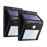 コノビヤ 太陽発電 ソーラーライト センサーライト LEDライト 防犯ライト 人感センサー センサーライト 夜間自動点灯 屋外照明/軒先/駐車場/庭先/玄関周りなど対応 壁掛け式 省エネ 防水 屋外照