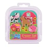 Stephen Joseph Girl Farm Eraser Set (4-Piece) [並行輸入品]