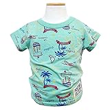 (ポスター) POSTAR　地図柄 TEE キッズ Tシャツ 杢グリーン　100cm