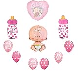 Silverline It 's A GirlベビーボトルシャワーBalloons Decorations Supplies