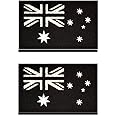 2 Pieces Reflective Australia Flag Patch Infrared IR Australian National Country Morale Badge Tactical Military Army Uniform 