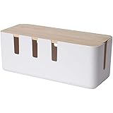 1Pcs Organizer System to Cover and Hide Power Strips Cords Cable Management Box Wood Lid Cord