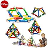 Hoperty マグネットブロック 磁気おもちゃ 知育玩具 子供プレゼント 磁石ブロック マグネット3d立体パズル 外しにくい 磁石付き積み木 カラフル磁性構築ブロックmagnet 磁気建設玩具 想像