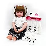 Domybest 子供玩具 人形の赤ちゃん 女の子 ままごとリアル NPK シリコン製 ソフトビニール製 ベビー ケア レーニング 着せ替えの人形服 可愛い プレゼント 出産祝い 56cm