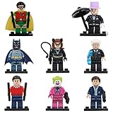 8pcs / lot Building BlocksスーパーヒーローズミニフィギュアDC ComicsバットマンクラシックTVシリーズbatmancave Dick Grayson /アルフレッド・/
