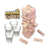DRUNKEN TOWER ドリンキンタワー グラス4個付き SA-3407 ブロックの指令に従いガンガン飲み干すゲーム 積み木くずしゲーム