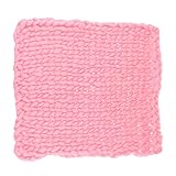 Perfk 編み毛布ブランケット　ウールブレンド　子供　写真の小道具　　編み紐　パーティー　新生児　赤ん坊　ギフト　全4色 - ピンク