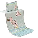 (ハッピー・ライフ）Happylife 赤ちゃん用ベットパッド ひんやりマット 涼感 寝ござ 折り畳み 枕付き 4#