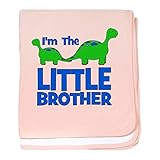 CafePress – 私はThe Little Brother 。Dinos – スーパーソフトベビー毛布、新生児おくるみ ピンク 04853312996832E