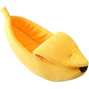 ペットベッド 猫ベッド ペットハウス 柔らかい バナナ 猫用ベッド かわいい 猫ハウス オールシーズン使える