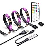 Bias Lighting for HDTV wenice USB LEDバックライトストリップマルチカラーRGB 44キーリモートコントロール付きフラット画面テレビ 78 Inches+IR 44K
