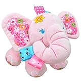 BabyPrice Elephant Musical Doll Developmental Toy Cotton Material, Pink by BabyPrice