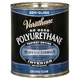 Rust-Oleum Varathane 200141H 1-Quart Interior Crystal Clear Water-Based Poleurethane, Semi-Gloss Fin
