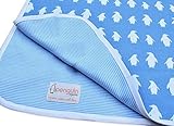 Penguin Blanket Blue Organic Cotton by Penguin Organics