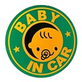 【YOLO】BABY IN CAR マグネット ステッカー 赤ちゃん 緑
