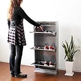 ATOM シューズラック（３段）ホワイト