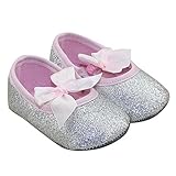 Aivtalk Infant Baby Grils Soft Sole Prewalker Walking Flat Shoes Sparkly Ribbon Anti Slip Mary Jane 
