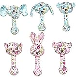 Ganz Baby Hand Rattle 6-inch Pitter Patter Pink Bunny by Ganz [並行輸入品]