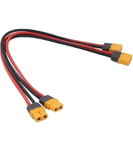 2 Stück XT30 Adapterkabel – Stecker Auf Buchse, 30 Cm, 16 AWG, Für RC Akkus & Verlängerung