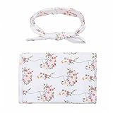 (フィーショー)FEESHOW ベビーラップブランケット コスチューム 着ぐるみ 柔らかい綿生地 写真撮影 寝相アート 出産祝い 百日祝い 2点セット ホワイト Free