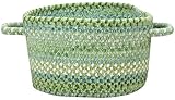 Capel Rugs Waterway Braided Basket, 12" x 7 1/2", Green [並行輸入品]
