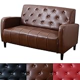 エムール 二人掛け レザーソファ ウォルカ Walka ブラウン