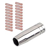 21pcs　MB-15AK MIG / MAG　溶接トーチ接触先端　0.9×24mm　ガスノズル　シュラウドキット