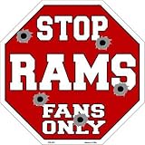 スマートブロンドRamsファンのみメタルノベルティOctagon Stop Sign bs-203